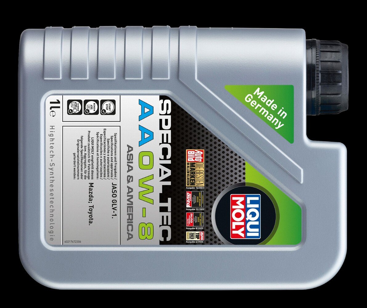 Liqui Moly bietet mit dem Special Tec AA 0W-8 ein extrem niedrigviskoses Motoröl an © Liqui Moly