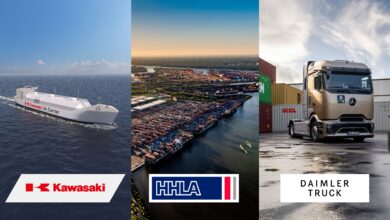 Logo Daimler Truck, Kawasaki, HHLA