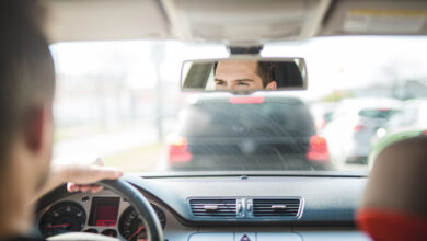 Autofahrer Innenansicht